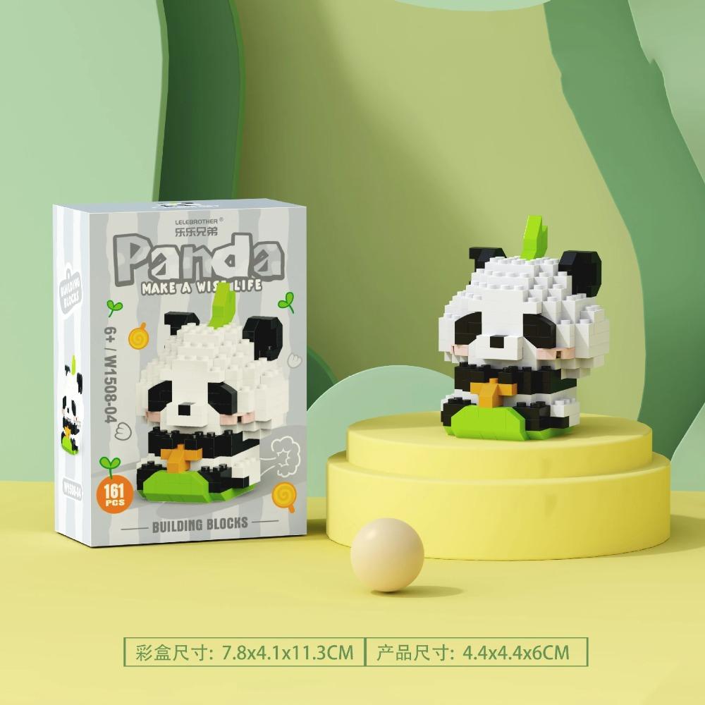 Chinese Panda Mini Building Blocks Construction Set Block Animals Model Assembly Bricks DIY Home Decoration Toys for Girls Gifts