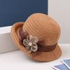 New Spring/Summer Knitted Hat Flower Sunshade Breathable Fisherman's Hat Foldable Fashion Hollow Small Pot Hat