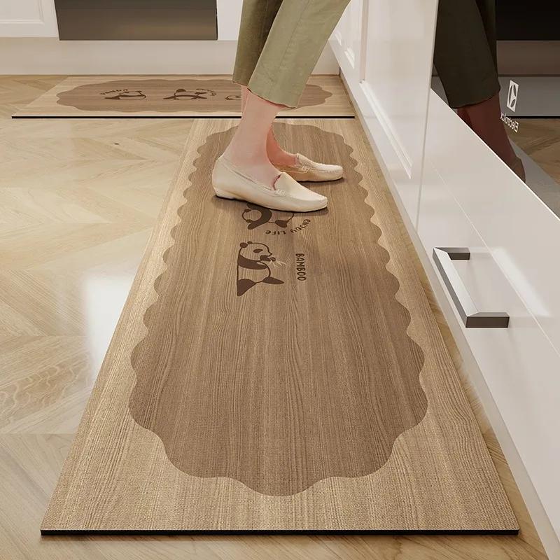Kitchen Floor Mat Waterproof Non-slip Carpet Pvc Leather Foot Mats Long Home Decoration Rug Alfombra Cocina