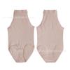 Round-neck, sleeveless, outerwear-friendly, button-down, form-fitting bodysuit with a tummy-tucking design and a thong-style shapewear