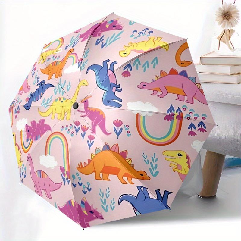 1pc Dinosaur, Rainbow Automatic Umbrella 8-Bone Design Compact Gear for Outdoor Travel, Perfect Holiday Gift  Y250827054