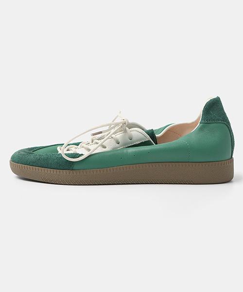 Wetheroad Wtrd3128 Ader Cow Leather Washed German Army Sneakers Khaki Olive