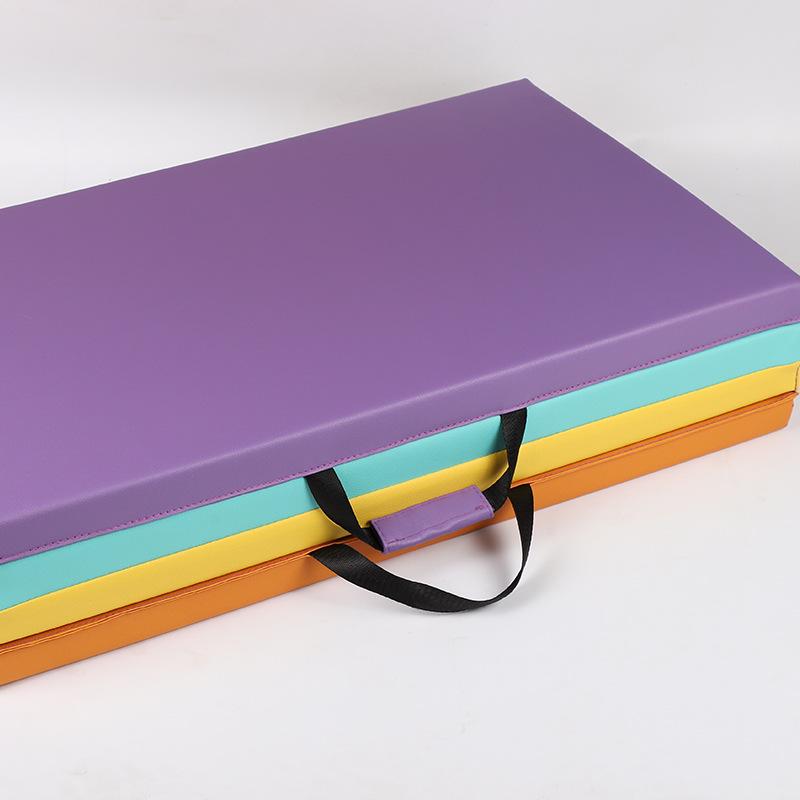 Multicolored Folding Fitness Mat: Three-Fold/Four-Fold for Sit-ups, Somersaults, and Home Exercise.