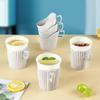 Baijie Disposable Paper Cup Holder, Thickened, 12-Pack, Office Tea Cup Insulated Cup Holder Base, Plastic Cup Sleeve, Paper Cup Stand
