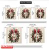 2pcs 2D Flat Printing Merry Christmas Drapes Merry Christmas Moose Wreath Polyester Without Electricity Festive Curtains Use for