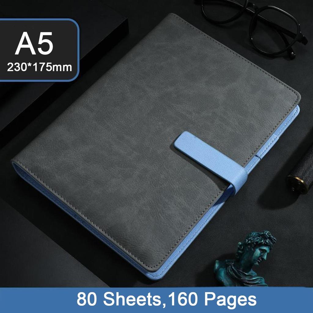A5/B5 buckle student subject notebook, business loose-leaf notepad, diary, work meeting record book, travel log, 80 sheets 160 pages