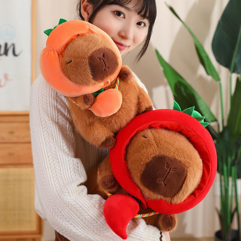 Capybara Plush Vegetables Toy Dolls Room Decoration Children Festivals Gifts