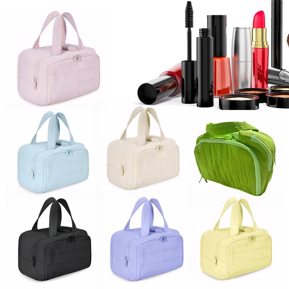 Cosmetic Bags with Large Opening Waterproof Portable Pouch Travel Toiletry Bag for Women Accessories Essentials Toiletries