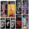 One P-Punch-Man Saitama King Phone Case Cover for Samsung Galaxy Z Flip 7 6 5 4 3 5G Flip3 Flip4 Flip5 ZFlip6 ZFlip7 Black Funda