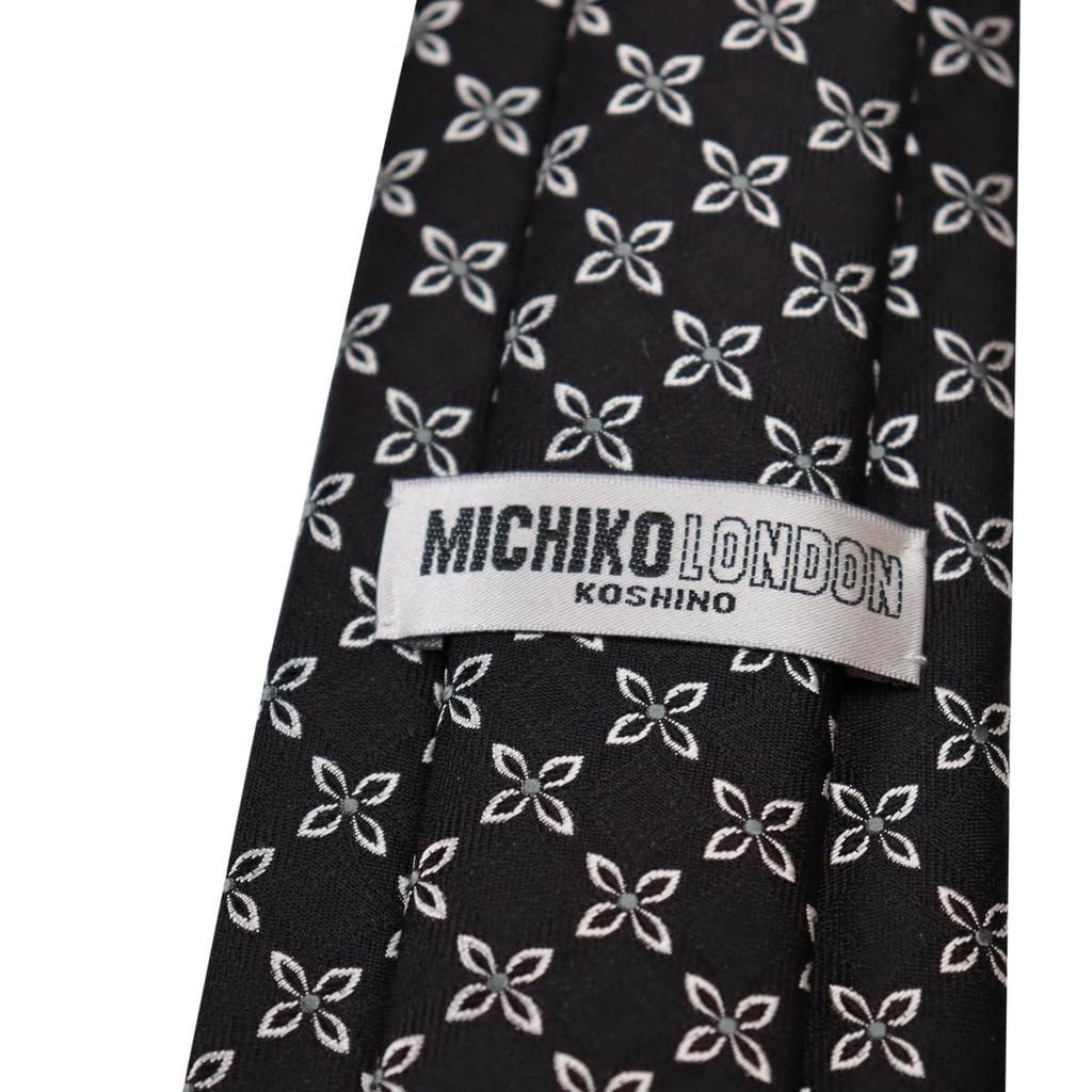 Michiko London Bonded Fabric with Lining for Made In KOSHINO Brand Komon Wrinkle-Resistant Volume, Japan, Necktie, Pattern, 100% Silk, Unisex, MKJ-041