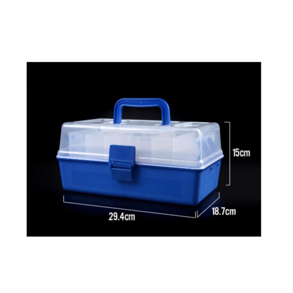 Three-Tier Fishing Tackle Box Outdoor Portable Organizer with Handle