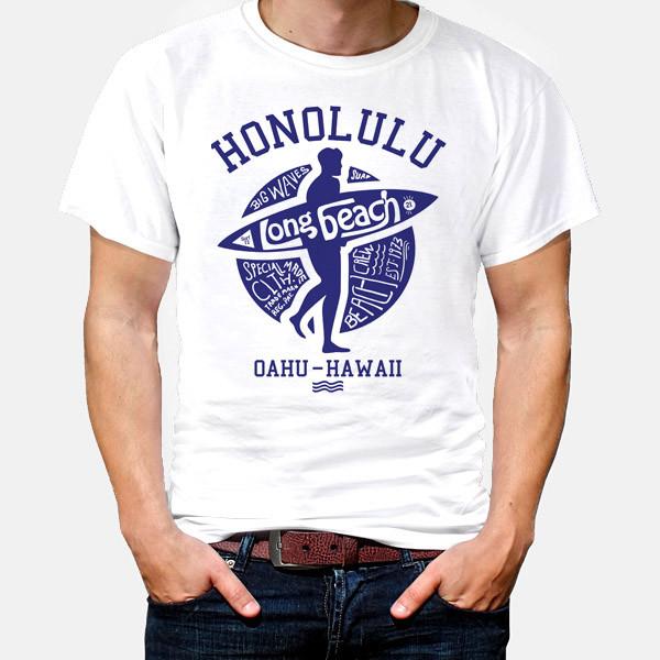 Surfing  Surf Waves Surfboard California Hawaii Honolulu Waikiki Maui VI Unisex T-Shirt XL