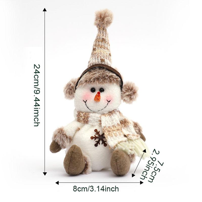 Christmas Snowman Pendant Doll, Christmas Knitted Elk Doll, Window Scene Layout Christmas Tree Decoration, Christmas Ornaments