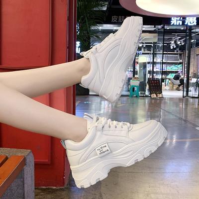Spring New Dad Shoes Female Students Platform Heightening Sports Shoes Female Casual Shoes Children's Tide