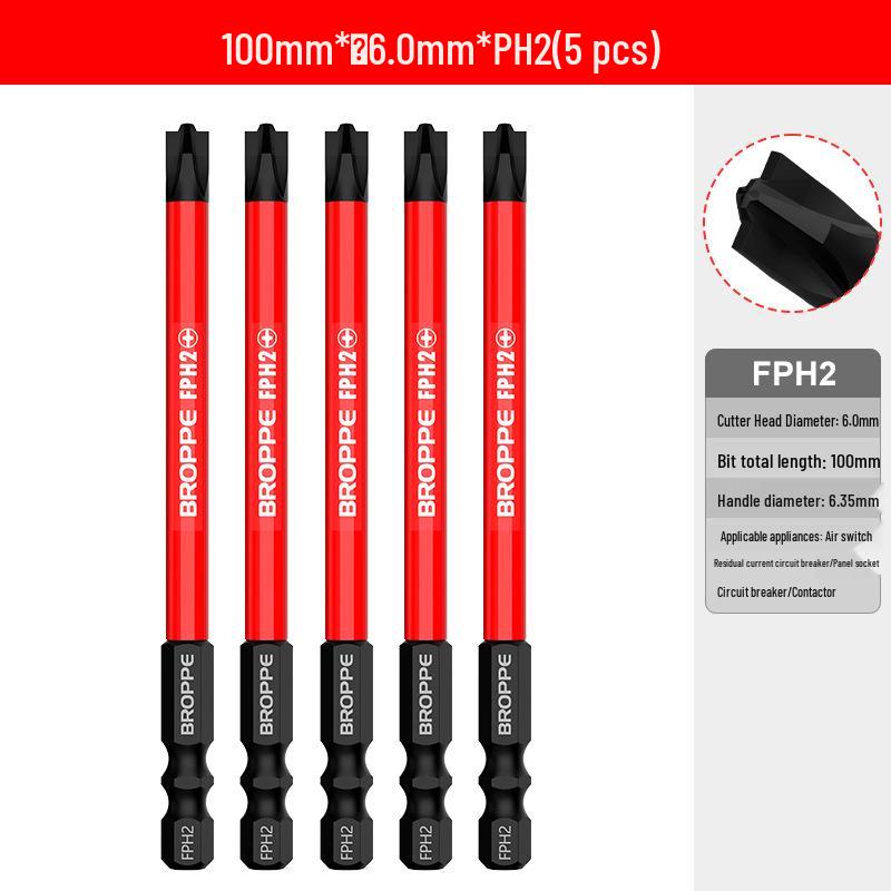 Verbesserter magnetischer, rutschfester Elektriker-Schraubendreherbit für Luft- und Schalttafelschalter