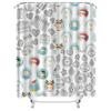 Tu Decorative Shower Curtain Vintage Floral Pattern Bathroom Fabric Backdrop Washable Waterproof Home Decor