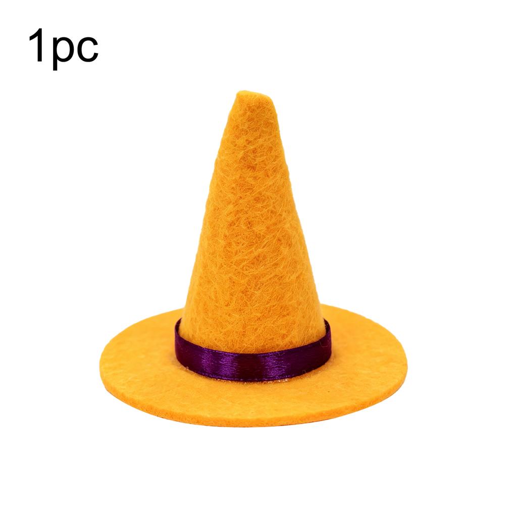 Halloween Mini Witch Hat Desktop Decor Little Witch Hat Table Wine Bottle Decoration Hats DIY Handmade Doll Cosplay Party Favors