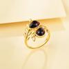New Natural Garnet Gemstone Fancy Leaves Style Adorable Silver Ring for Women Engagement & Special Occasion Luxury Jewelry Gift