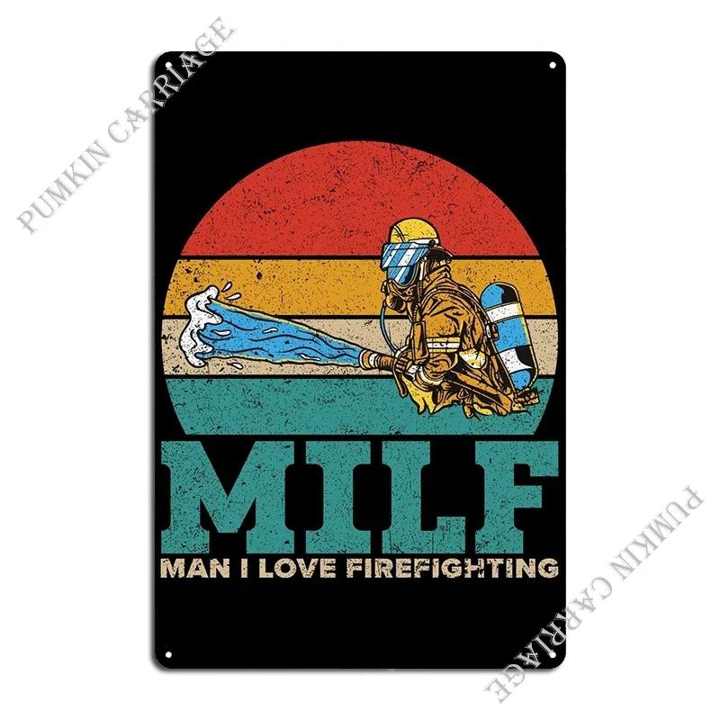 Firefighter Metal Sign Decoration Wall Mural Kitchen Party Custom Tin Sign Poster 20x30cm(7.8x11.8inch)