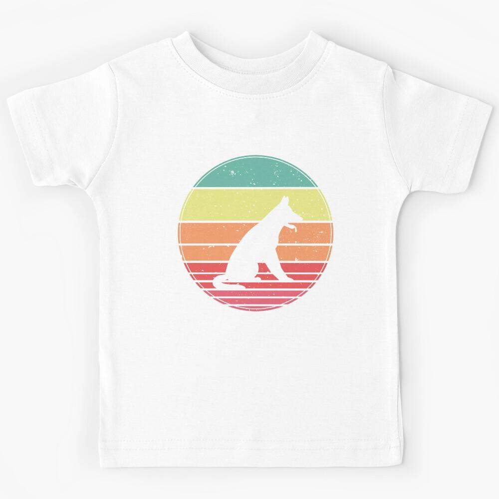 German Shepherd Vintage Retro Sunset Kids T-Shirt 150