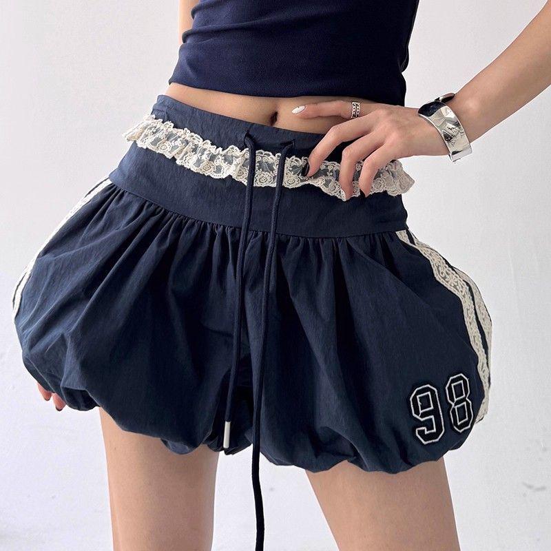 

Design Sense Lantern Pants: Women s High-Waisted Wide-Leg Short Skirt, 2026 Spring/Autumn Korean Casual Niche Style L