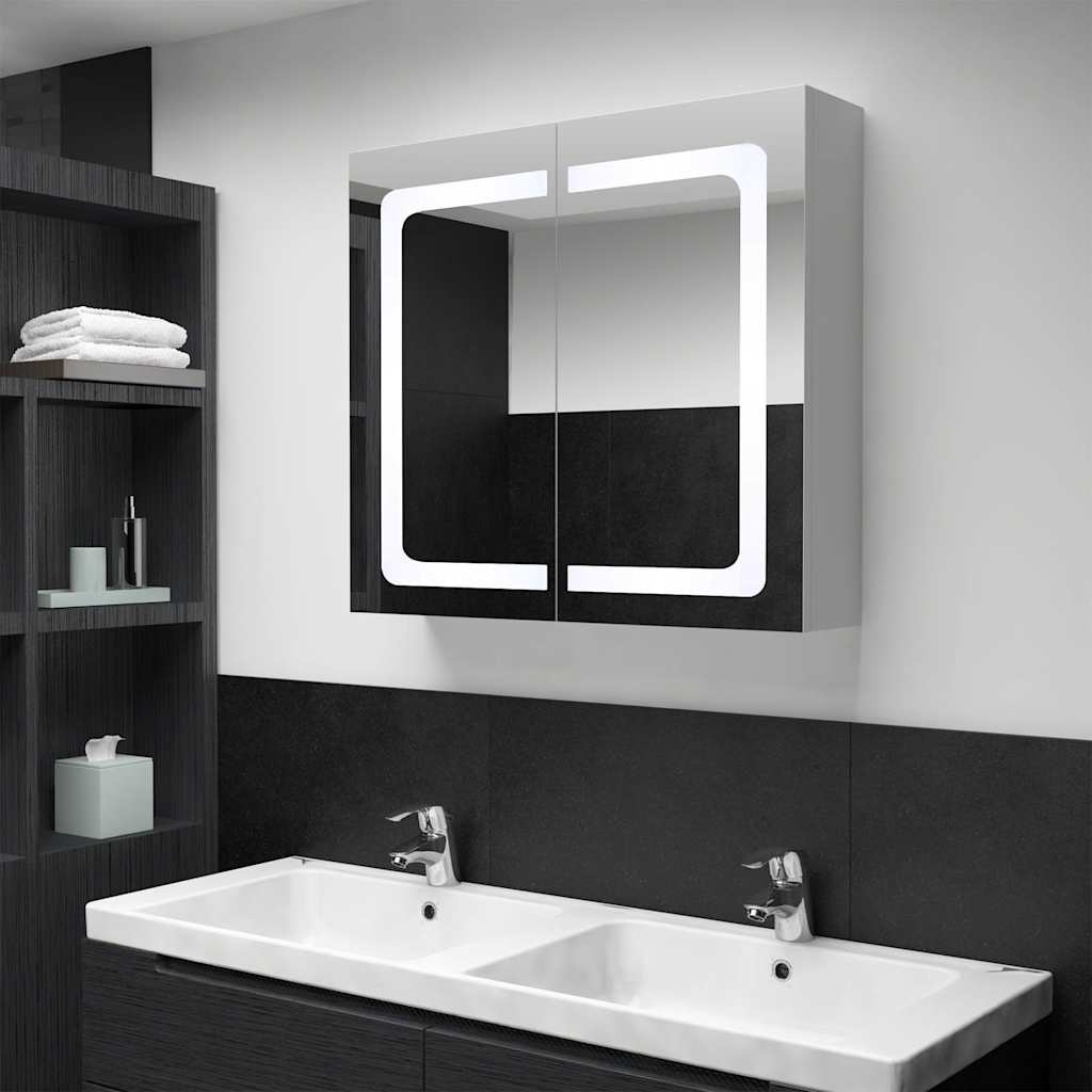 LED Bathroom Mirror Cabinet 80 X 12.2 X 68 Cm