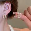 Elegant Crushed Silver Women's Stud Earrings