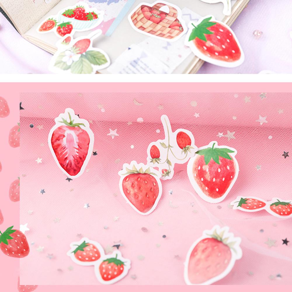 Book Office School Supply Dessert Label Sticky Notes Diary Sticker Strawberry Decorative Stickers