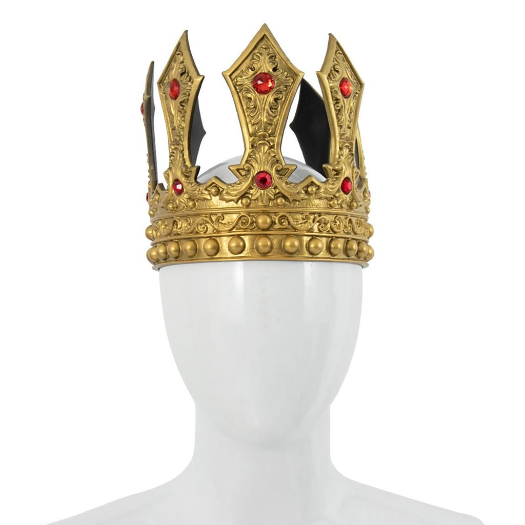 Vintage Luxury King Crown Cosplay Headpiece for Parties and Weddings Adjustable Size Props Crownpiece Roleplay Accessory
