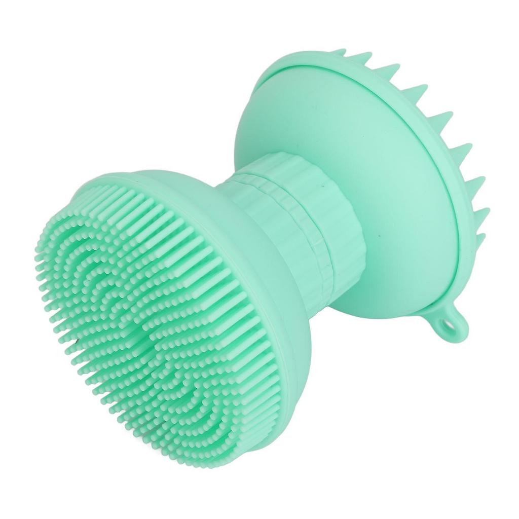 2024 Dual Head Facial Cleansing Brush Silicone Ergonomic Scalp Scrubber Exfoliator Cleanser for Face Washing Head Massage