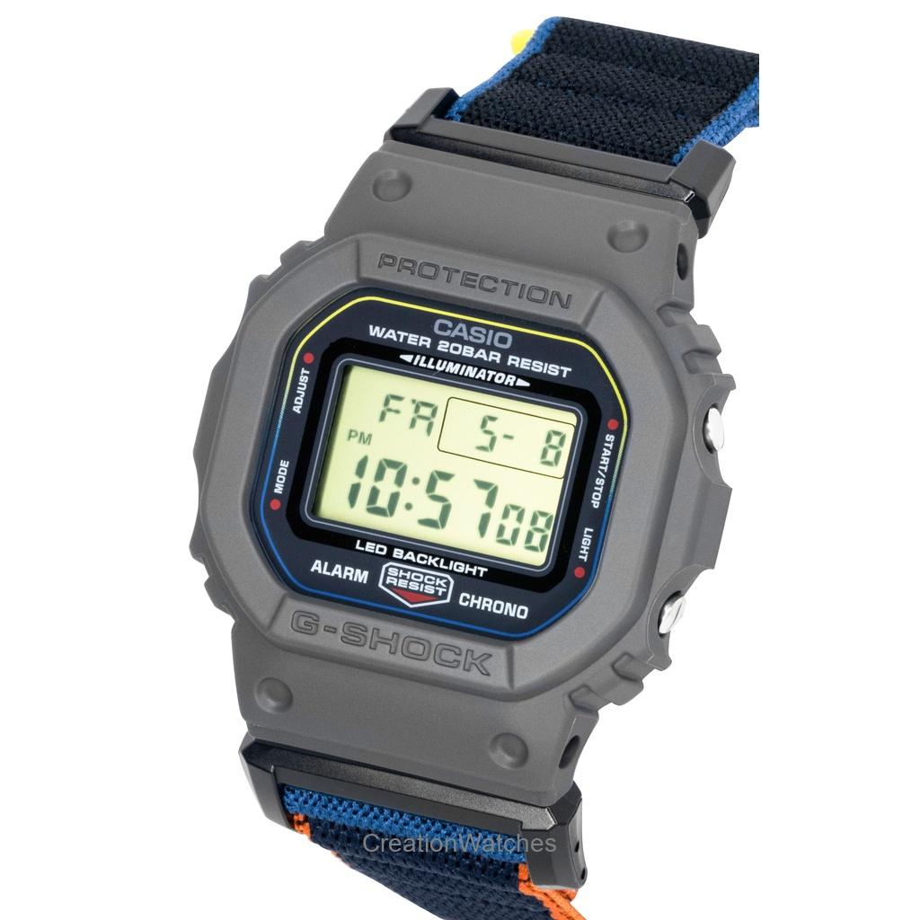 Casio G-Shock Textile Strap Digital Quartz DW-5600MNC-8A2 200M Men's Watch