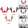 Generic Car Reindeer Antlers and Red Nose Set Easily Install Xmas Ornament
