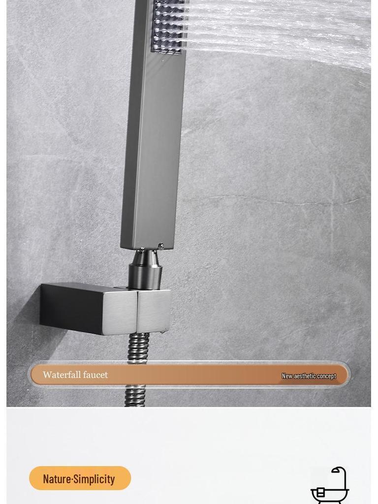 Wandmontierter Luxus-Wasserfall-Badewannen-Duscharmatur
