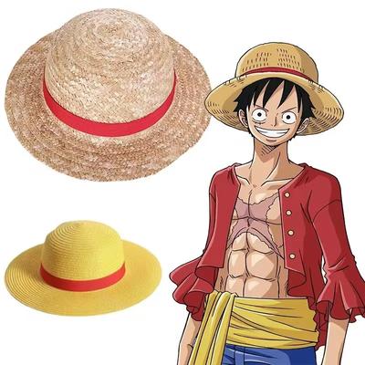 Chapeau de Paille Luffy One Piece Dessin Animé Cosplay Casquettes Accessoires Chapeau Pare-Soleil Parent-Enfant Chapeau Luffy Pour Femmes Hommes