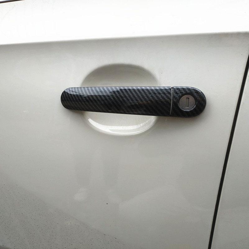 Door Handle Plastic Imitation Carbon Fiber Cover Car Styling Accessories fit for Volkswagen VW Bora Jetta MK4 A4 1J