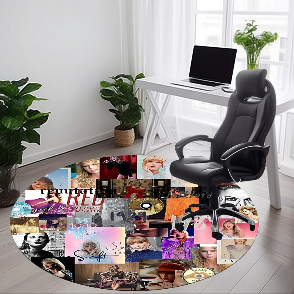 Taylor Swift Office Round Area Rug, Indoor Mat Suitable For Office,Bedroom Living Room Home Decor, Room Deco A0908174