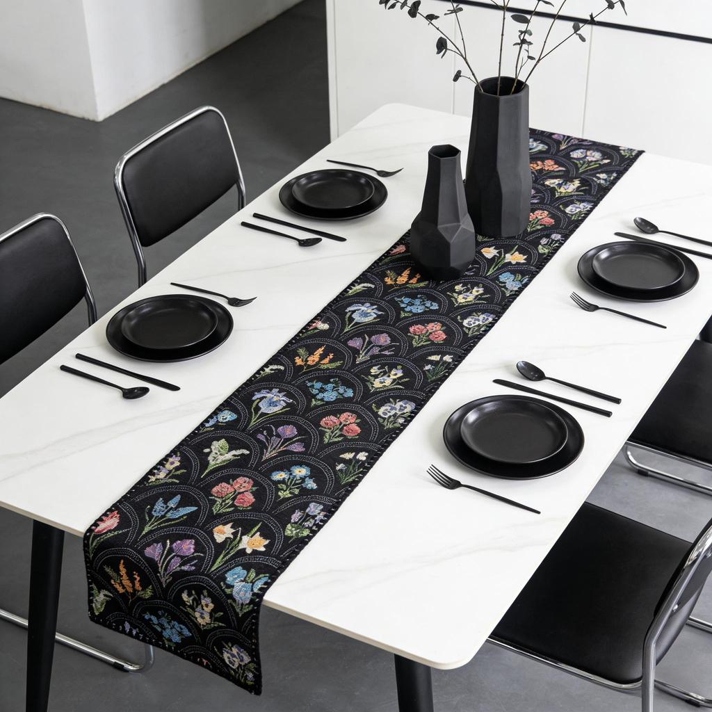 Washable Nordic Cotton Linen Modern for Dining Table, Coffee Table and TV Cabinet Decoration Table Runner