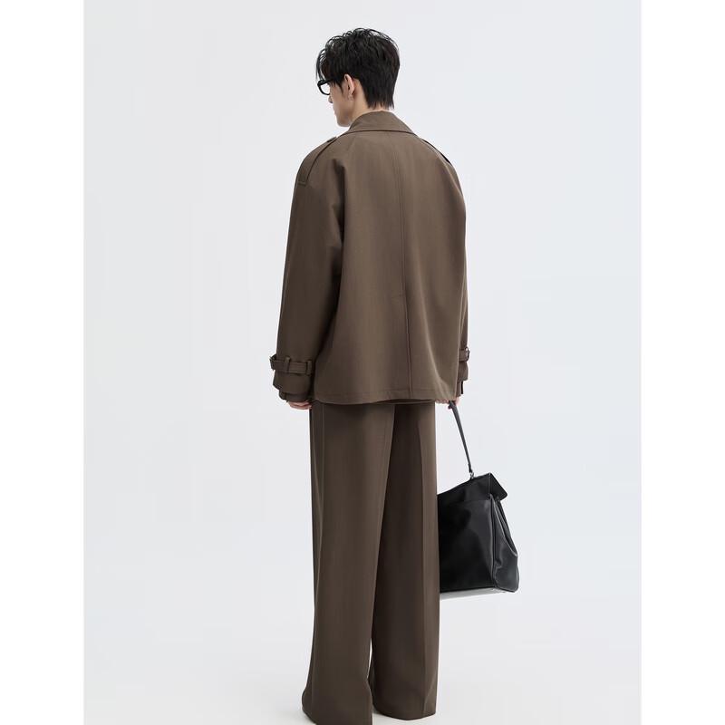 Men's British Style Double-Breasted Fall Trench Coat