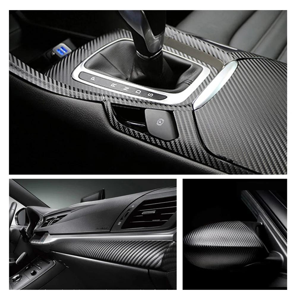 Mașină 3D din fibră de carbon folie autocolant autoadeziv impermeabil protecție autocolant pentru auto motocicletă decorare folii accesorii