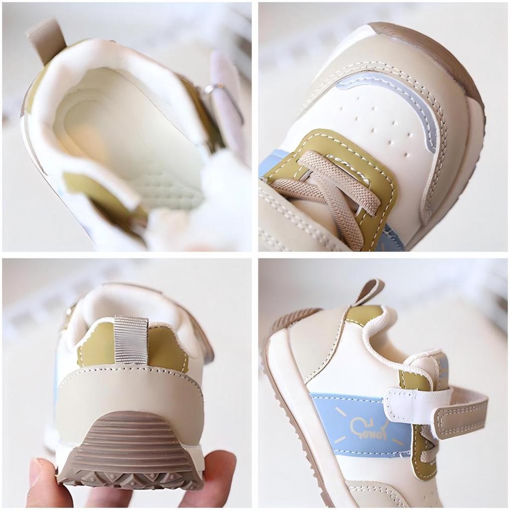Unisex 2026 Spring Leather Baby Walking Shoes - Soft Sole, Non-slip Toddler Shoes