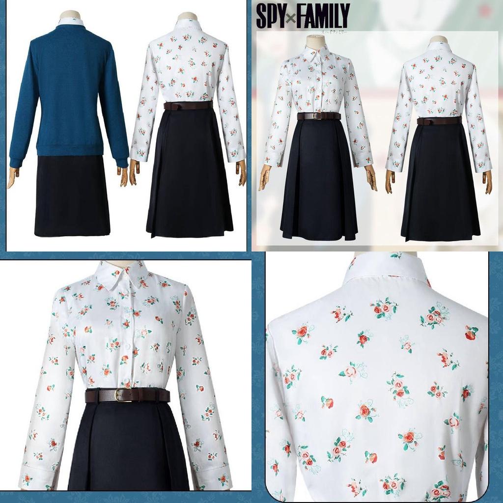 Spy×family Yor Forger Women Cosplay Set Alluring Polyester Dress For Christmas Party
