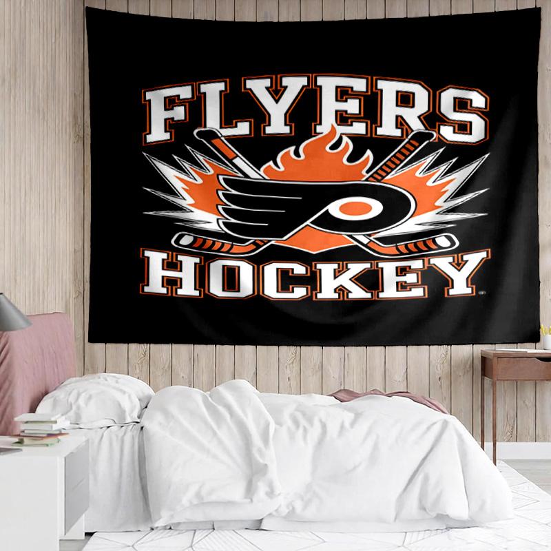 1PC Flyers Hockey Team Tapestry Accessories Playroom Tapestry, for Bedroom,Livingroom, dormitory Room Wall Decor Fan Birthday Gifts