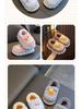 Winter Kids' Cotton Cartoon Slippers – Non-Slip, Plush, Closed-Back for Boys, Girls & Parent-Child Matching
