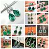 New Green Crystal Stone Earrings In Europe And America, Paired With Dazzling Luxury Women'S Anniversary Gifts, Gorgeous Jewelry