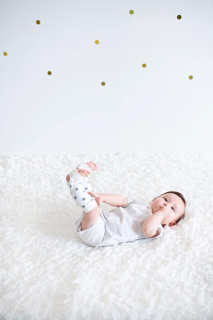 Baby Castle Stretchy Leggings, Grey Star Legwear, Made In Japan, Baby Stretchy Leggings
