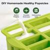 Popsicle Molds Silicone 12 Pieces Popsicle Trays for Freezer Homemade Ice Cream Popsicle Molds with 50Pcs Popsicle Sticks