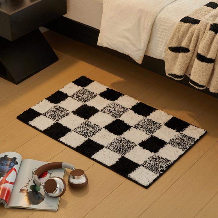 Plaid Non-Slip Bathroom Floor Mat