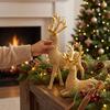 Resin Deer Statue for Christmas Holiday Mantel Tabletop Home Decor