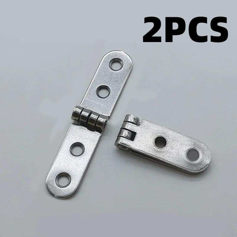 10pcs Foldable Hinge Flap Screw-On Hinges 180 Degree For Sewing Machine Cabinet Rounded Corner Buffer Hinge Furniture Hardware