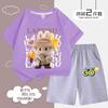 Children's LBB Fashion Casual Short-sleeved Shirt and Shorts Two-piece Set, Summer Loose Sportswear for Boys and Girls
